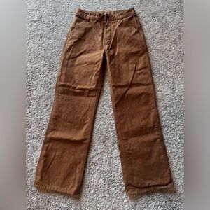 Carhartt Brown and Blue Plaid Lined Pants